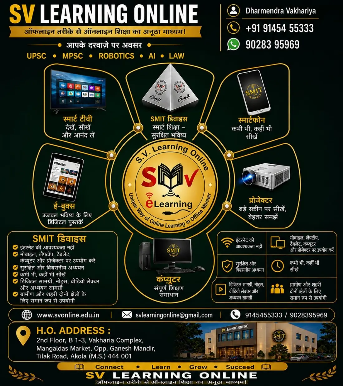 SV Learning Online overview brochure page